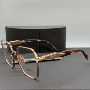 Prada Womens Eyeglasses Frames PR56Z 55 18 140 Rose Gold Tortoise READ